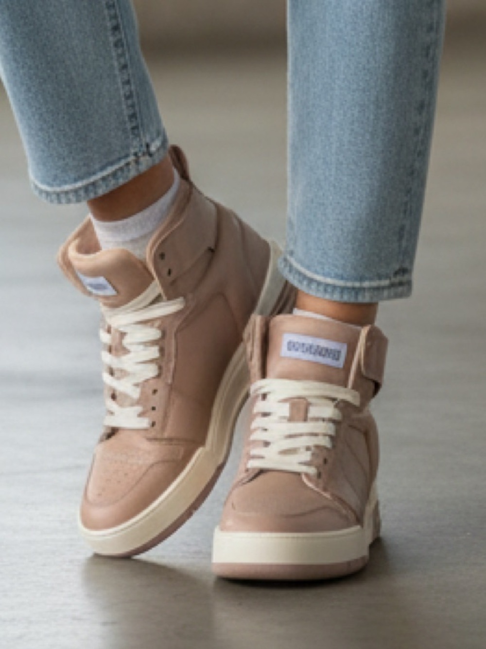 🆕 Steve Madden Pink High-Top Genuine Leather Athletic Sneakers Size 37/7 NIB
